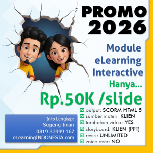 Harga Jasa pembuatan modul elearning interactive hanya 50K per slide